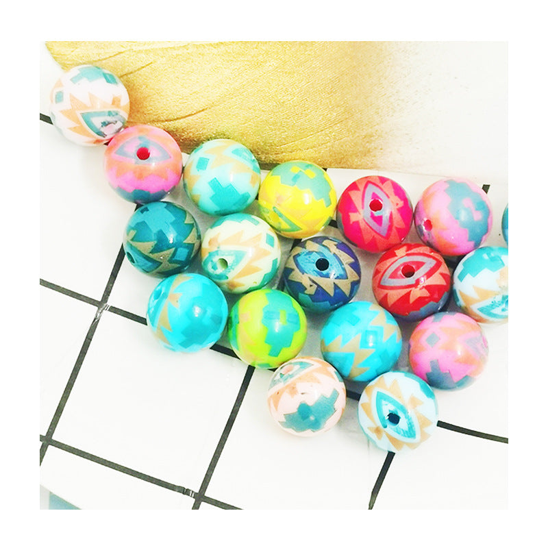 Al por mayor 1000pcs/paquete acrílico de dos colores figura geométrica cuentas dispersas